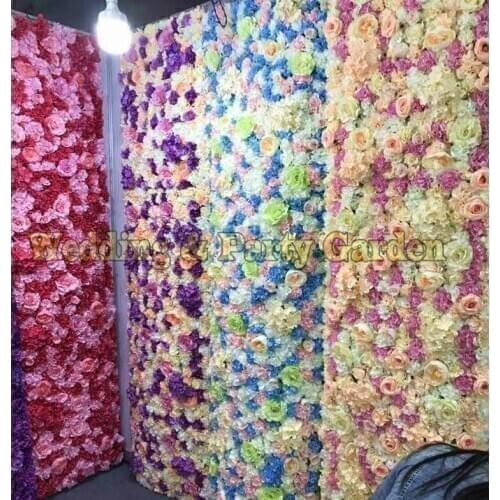 Exellent 40cm*60cm Artificial flower wall Wedding flower backdrop Party Props 10pcs