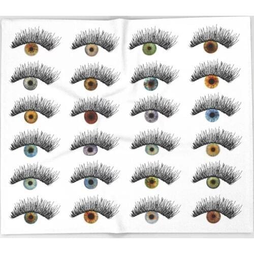 Eye Eyelashes Blanket Mandala Design Hypnotic Eyes Fleece Blankets and Throw Blanket for Sofa Fleece Blanket 150X200