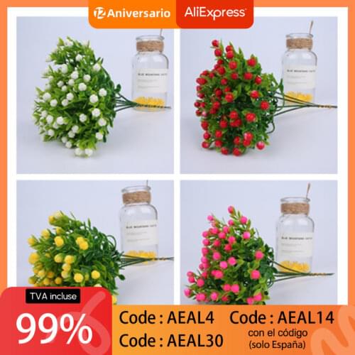 Artificial Flower Milan Grass Fake Plant Wedding Home Garden Decoration Bridal Bouquet Photography Props Christmas Home Decor