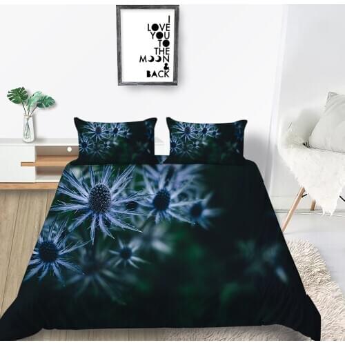 Eryngium Bedding Set King Size Lifelike Fashionable Nature Duvet Cover 3D Queen Twin Full Single Double Comfortable Bed Set