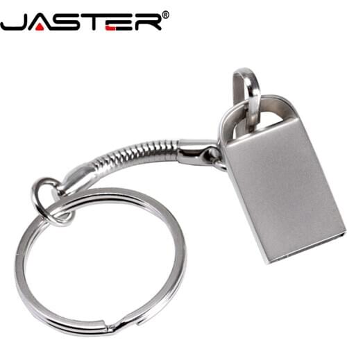 JASTER USB 2.0 Mini Metal USB Flash Drive 4GB 8GB 16GB 32G 64GB pen drive waterproof usb stick pendrive High speed gift custom l
