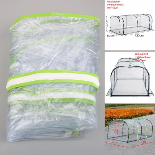 120x60x48CM Greenhouse Cover Transparent PVC Tunnel Flower Vegetable Fruit Greenhouse Plant Grow House Waterproof Protect Covers