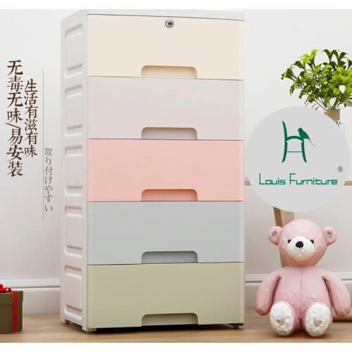 Louis Fashion Childrens Wardrobes Storage plastic office crevice storage cabinet floor simple storage small