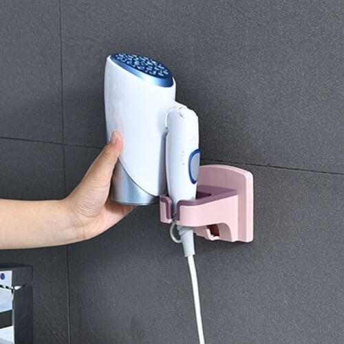 Wall-mounted Hair Dryer Holder Bathroom Hairdryer Hook Home ABS Storage Shelf