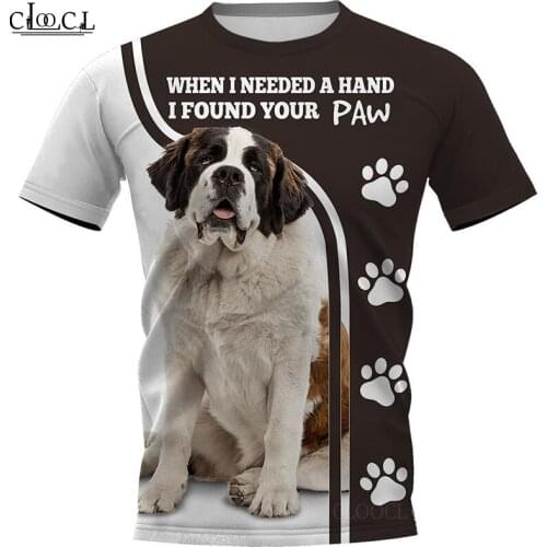 HX 2021 Newest Popular Saint Bernard T Shirt 3D Print Men Women Fashion Harajuku Streetwear Tops Clothes Drop Shipping