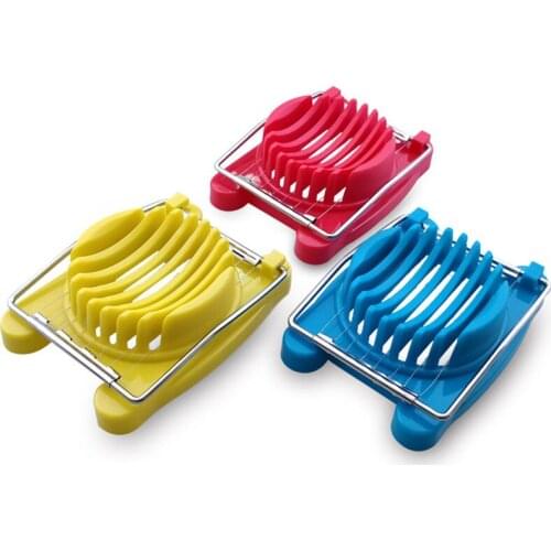New Stainless Steel Boiled Egg Slicer Cutter Mushroom Tomato Chopper Handle Wire Boiled Egg Slicer Kitchen Cooking Tool 3 Colors