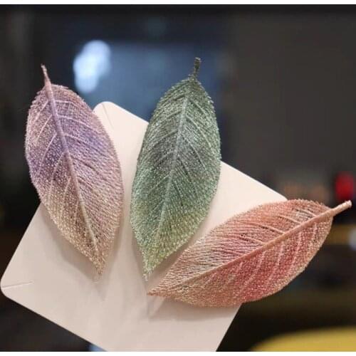 New Woman Bride Gradient Lace Leaf BB Hair Clips Hairpin Beautiful And Elegant Girls barrettes Hair Accessories Fashion