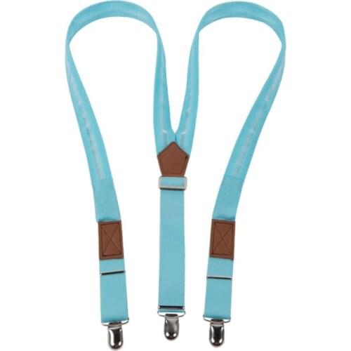 40GC Men Unisex LED Strip Light Up Suspender Y-Shape Candy Color Adjustable Trousers Running Riding Braces Strong Clip Party