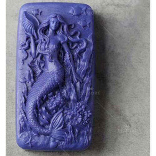 Silicone soap mold mermaid aquatic starfish shells molds chocolate moulds candle mould cake decorations baking tools
