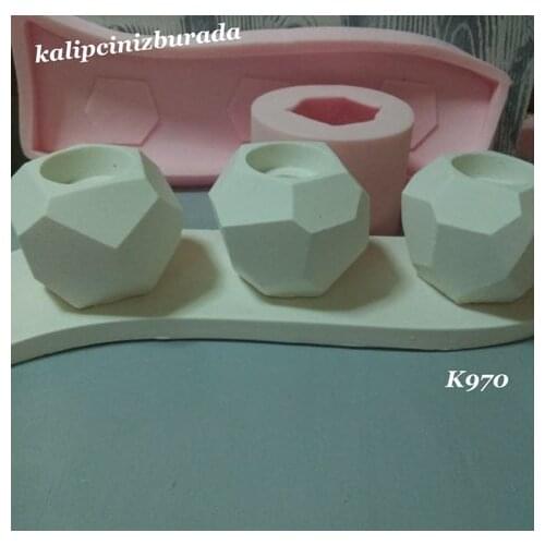 Pentagon Candle Holder Silicone mold