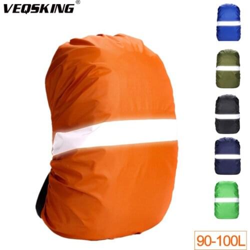 Reflective Backpack Rain Cover,Outdoor Camping Hiking Riding Travel Backpack Raincover,90-100L Waterproof Bag Cover For Backpack