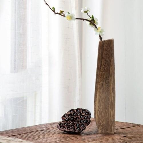 Paulownia Vase Creative Home Decoration Accessories Flower Arrangement Wood Vase