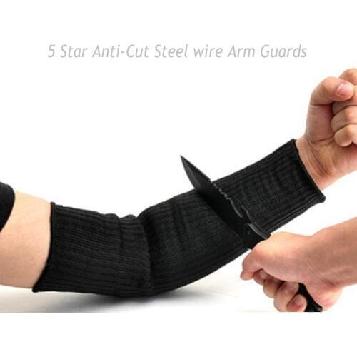 5 Level Self-defense Anti-cut Wrist Guards Outdoor Camping Travel Self-defense Steel Wire Anti-cut Arm Guards Security Equipment