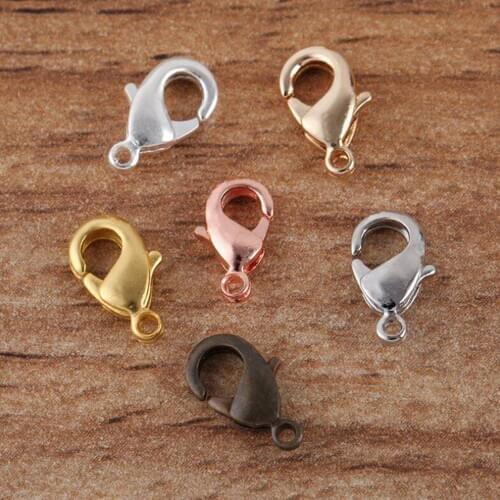 500pcs Copper buckle lobster clasps hooks claw end clasps connectors bracelet necklace findings jewelry making