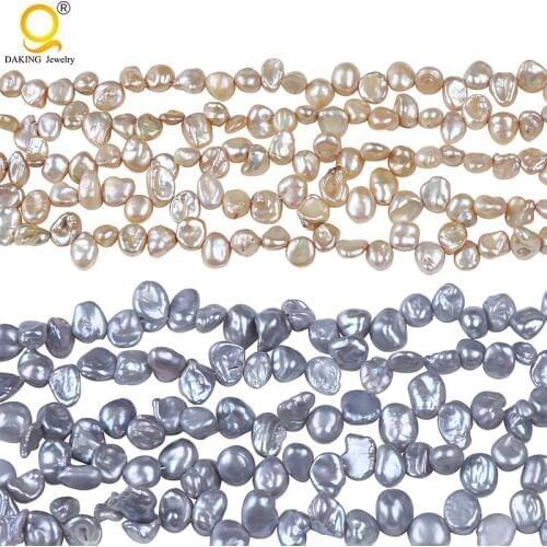 Wholesale 6-7mm reborn freshwater pearl beads strand 16 inches long strand keshi natural pearl for jewelry making