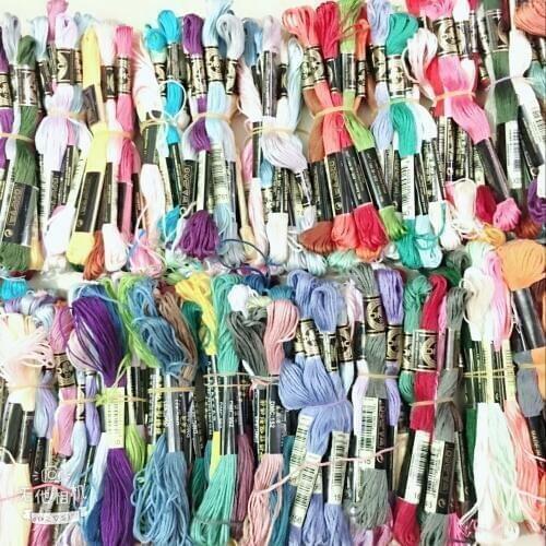 10pcs cotton Embroidery Thread, Cross Stitch Thread, 8.7yd , Embroidery Floss,6 StrandsSimilar DMC Sewing Yarn Skien Floss