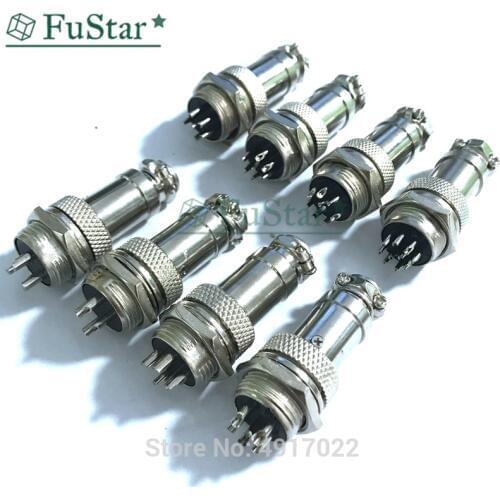 2set GX16-2/ 3 /4/5/6/7/8/9/10 Pin Male & Female Diameter 16mm Wire Panel Connector GX16 Circular Connector Aviation Socket Plug
