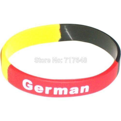200pcs Football German wristband silicone bracelets free shipping by FEDEX