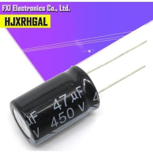 5PCS 450v47uf 450v 18x25 Electrolytic capacitor 450v 47uf 18*25