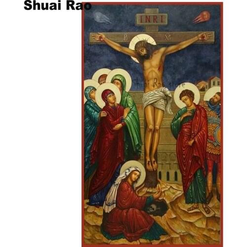 5d diy diamond painting"Jesus cross"full square round drill diamond embroidery cross stitch mosaic rhinestones religion portrait