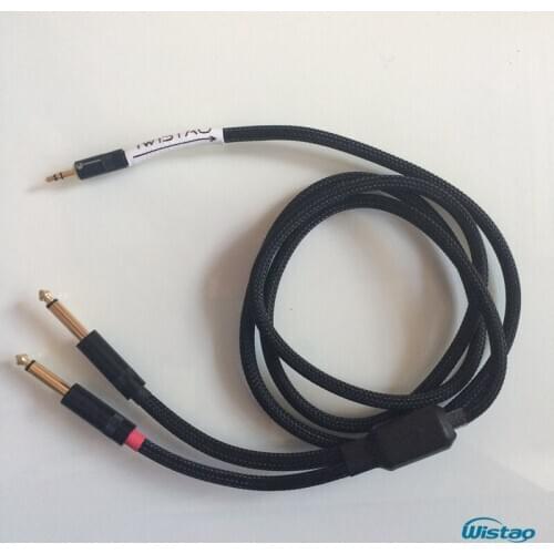 HIFI 3.5mm Stereo to 2X6.35mm Mono Cable Choseal 4N OFC Audio Cable Gold-plated Plugs Manual 1m to 3m DIY Free Shipping