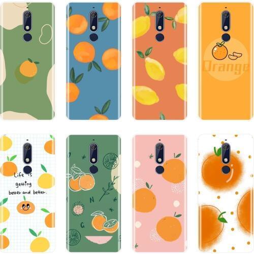 Case For Nokia 2.1 3.1 5.1 6.1 7.1 Plus Lemon Orange Yellow Silicone Soft Back Cover For Nokia 7.1 6.1 5.1 3.1 2.1 Phone Case