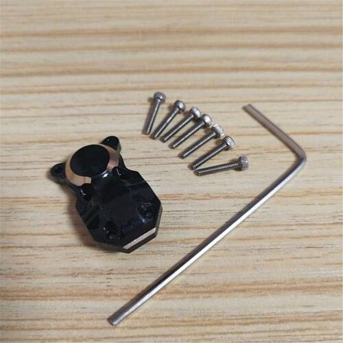 Black Front /Rear Axle Cover Pure Copper Plating Axle Cover Upgrade Parts for Axial SCX24 90081 Model Car