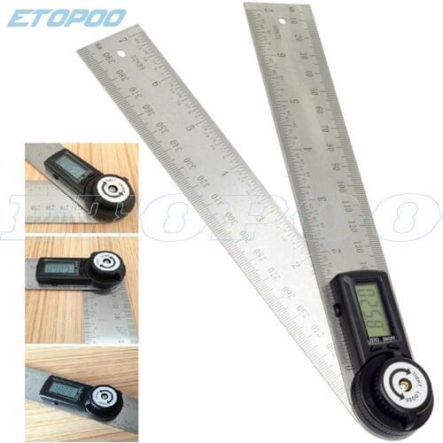 2 IN 1 digital angle ruler protractor 360 degree 200mm electronic digital protractor angle meter angle finder