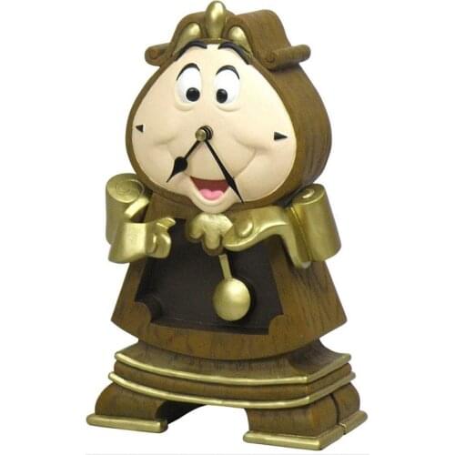 Disney Beauty and the Beast Cogsworth Action Figure Toy Funny Cogsworth Table Clock Practical Gifts for Kids Room Decoration