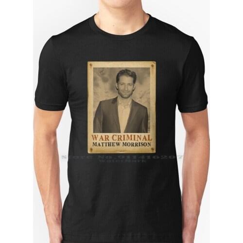 Matthew Morrison War Criminal T Shirt 100% Pure Cotton Matthew Morrison Matthew Morrison War Criminal Will Schuester Schuester