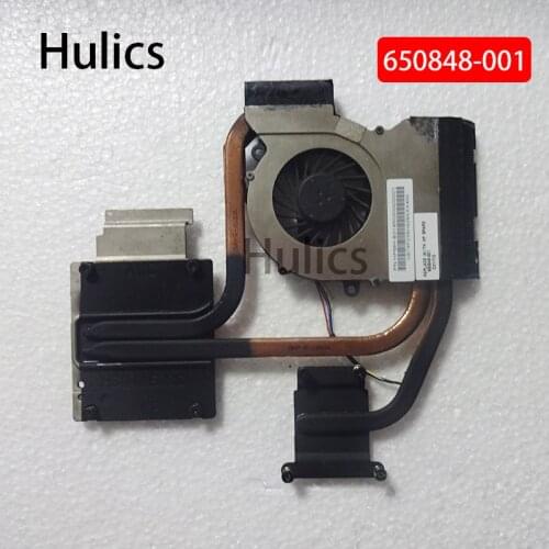 Hulics Original for HP pavilion DV6-6000 dv6 DV7-6000 DV7 laptop cooling heatsink with fan 665278-001 650848-001