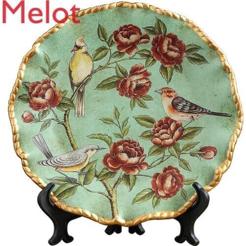 American Ceramic Decorative Plate Background Display European Home Restaurant Living Room Decoration Wall Hanging Plate