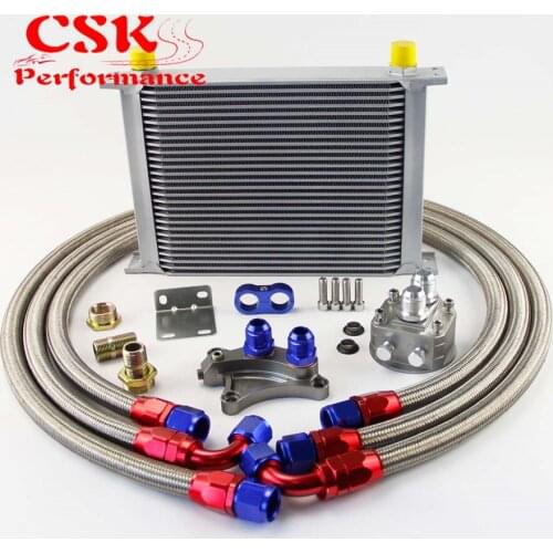 28 Row 10AN Oil Cooler Kit For Nissan 200SX S13 S14 S15 SR20 SR20DET 180SX
