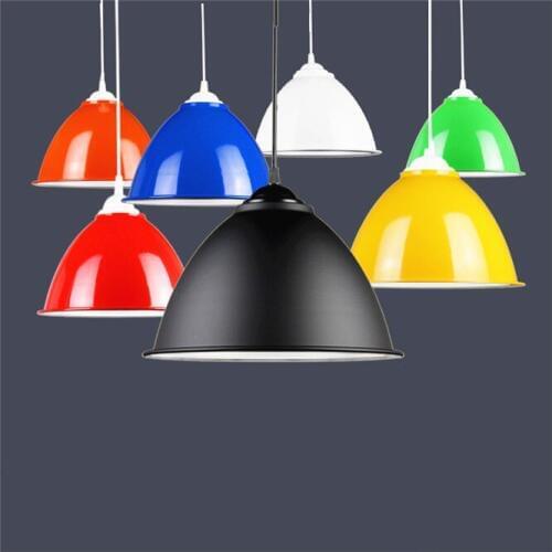 Creative Macaron E27 Lampshade Pendant Light Lamp shade Loft DIY Metal Cage Bulb Guard Clamp Wall lamp Home Decoration lighting