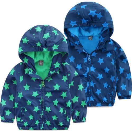 Free shipping spring autumn child Jackets Casaco Infantil Menina Baby Boy with A Hood Child Plus Velvet Zipper Outerwear