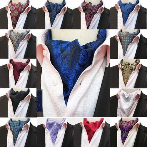 Men Classic Flowers Paisley Cravat Ascot Wedding Party Business Neckties BWTHZ0307
