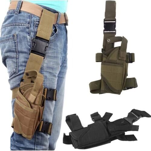 5 Colors Adjustable Tactical Puttee Thigh Leg Shouder Pistol Gun Holster Pouch Camping Wrap-around Outdoor Hunting Accessories