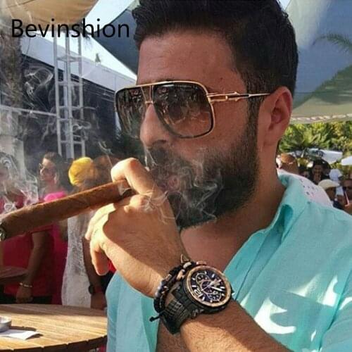 New 2017 Square Sunglasses Men Brand Designer Sun Glasses Male Driving Goggles Oculos De Sol Gradient Pink Mirror Couple Lunette