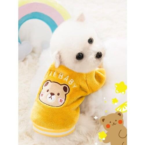 Cute Bear Puppy Clothes Winter Teddy Than Bear Cat Pet Small Puppies Winter Warm Autumn Winter Dress