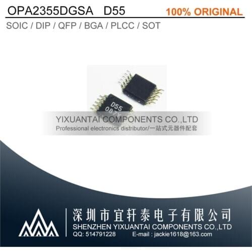 10pcs/lot 100% original OPA2355DGSA OPA2355 D55 MSOP8