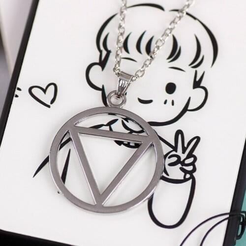 Three-pointed Star Anime Necklace Trinity Symbol Baptism Catholicism Anime Religious Pendant New Jewelry 2021 Wholesale