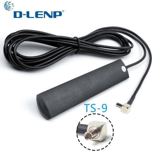 Dlenp 4G LTE Patch Antenna 700-2600MHz 3dbi 3G WIFI Antenna with TS9 Connector with 2.5M extension cable for modem /Router