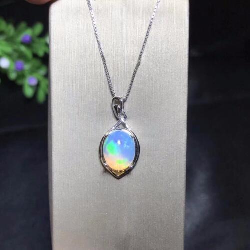 Fire color-changing Opal Pendant for Necklace of women jewelry with Silver,Certified natural gem hot selling gift style