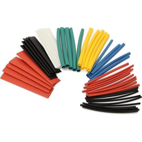 50pcs 90mm Polyolefin 2:1 Halogen-Free Heat Shrink Tube Sleeving Kit 8 Sizes 6 Colors Hot Sale