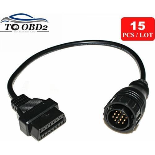 Express DHL 15pcs/Lot Sprinter 14 Pin OBDII Adaptor DLC Connector For MB Vehicle For Benz 14Pin Sprinter to OBD2 16Pin
