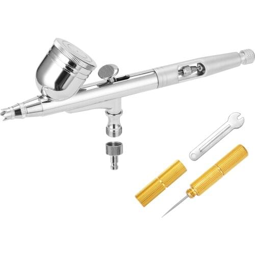 Professional 0.3mm Airbrush Set Spray Paint Gun for Model Making with 7CC Color Cup Mini Wrentch and Cleaning Needle-tool