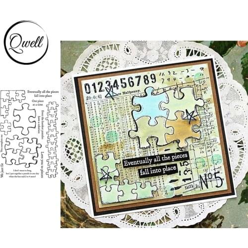 QWELL Clear Silicone Stamps Complex Puzzles Pieces Short Sentences Words DIY Scrapbooking Craft Paper Cards Scrapbooking 2021