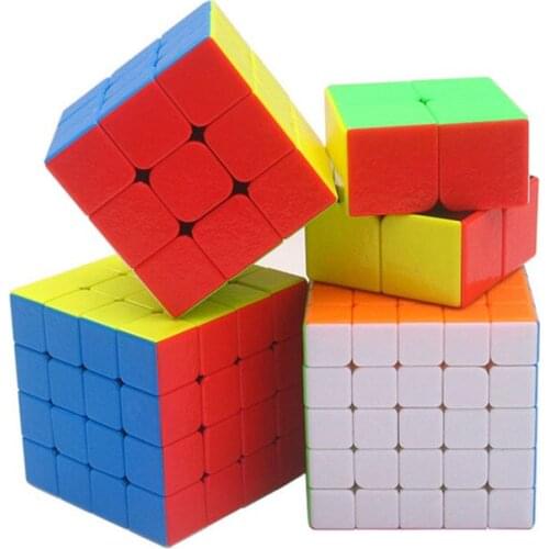 Shengshou Gem Bundle 4PCS/Set Gift Pack 2x2x2 3x3x3 4x4x4 5x5x5 Gem Magic Cubing Puzzle Senso Cubo Magic Toy Children Game