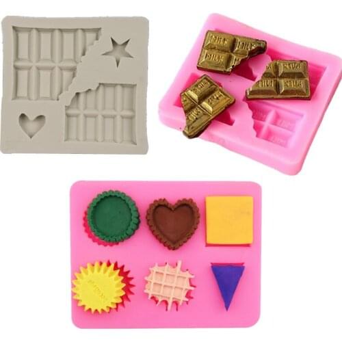 Chocolate Chip Play Dessert Cake Fondant Silicone Mold DIY Baking Mold Waffle Biscuit Decoration Baking Mold