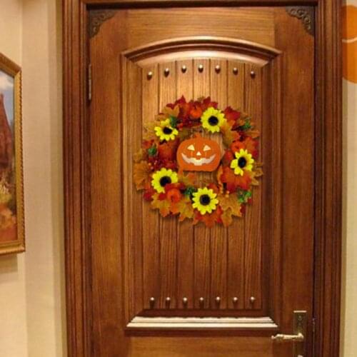 30cm Halloween Decoration Bat Wreath Home Decoration With LED Lights Garland Festival Party DIY Decor Halloween Decorations